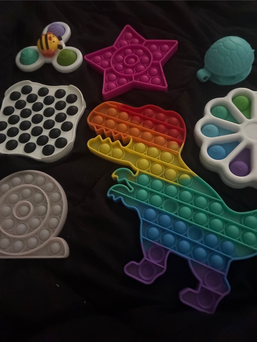 Rainbow Dinosaur Pop-It Sensory Toy for Kids